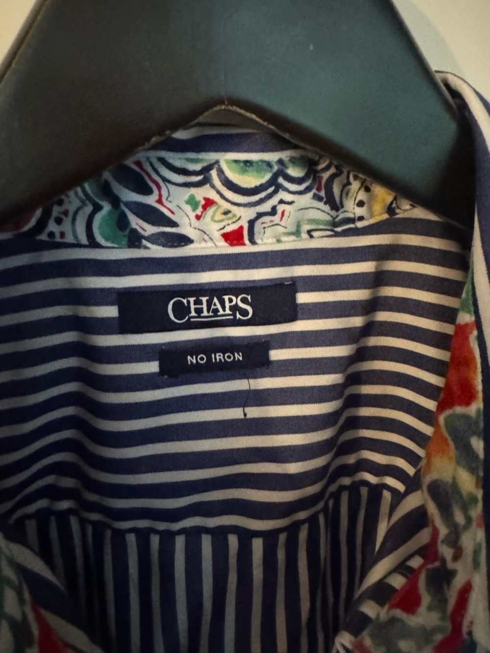 Ralph Lauren (CHAPS) button-down striped shirt w. cuff accents.
XXL (prob a 14) - Picture 7 of 16